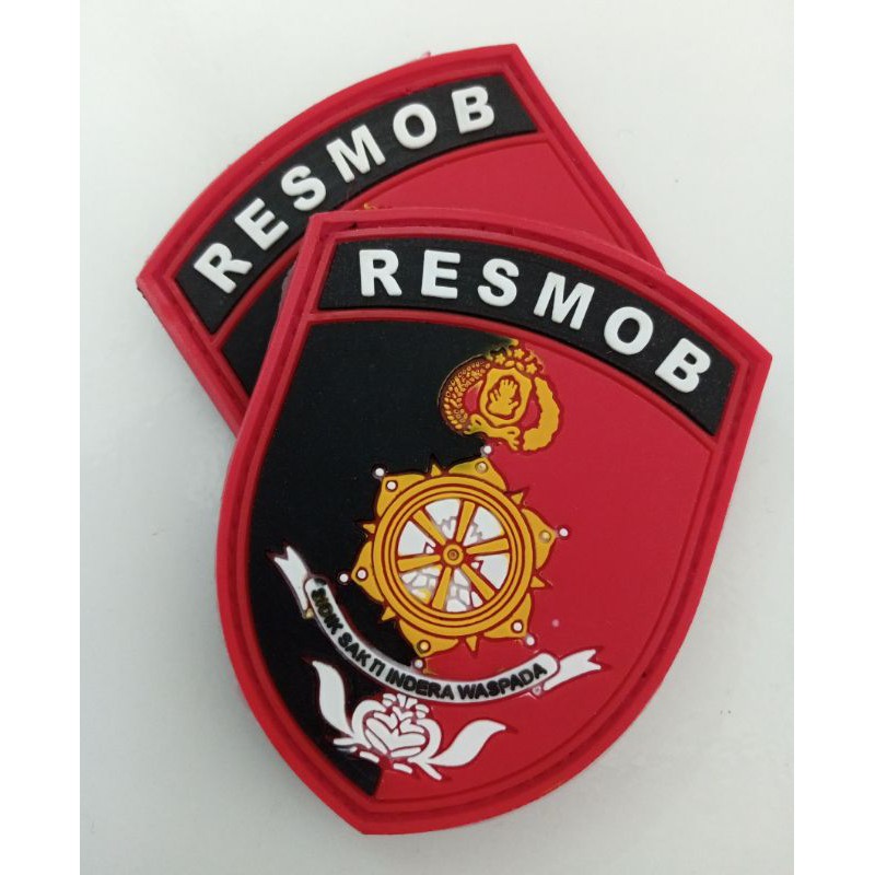 Jual PATCH RUBBER LOGO RESMOB.tempelan karet emblem velcro. | Shopee ...