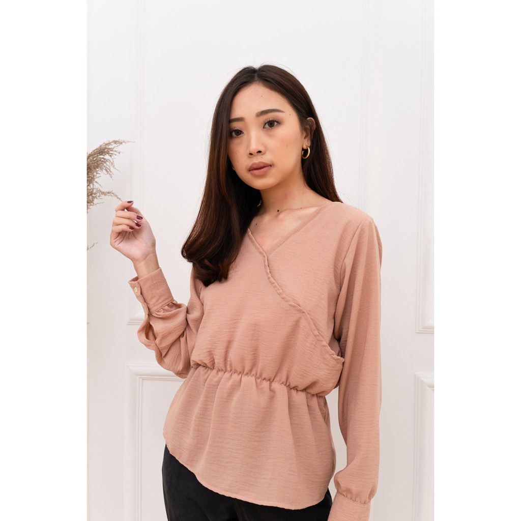 Jual CLARINI - Ester Long Sleeve - Dusty Pink | Shopee Indonesia