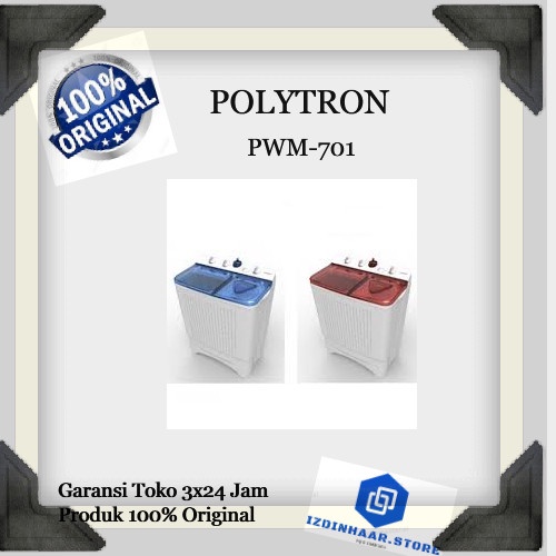 Jual MESIN CUCI POLYTRON PWM-701 / PWM701 , 2 TABUNG 7 KG | Shopee ...