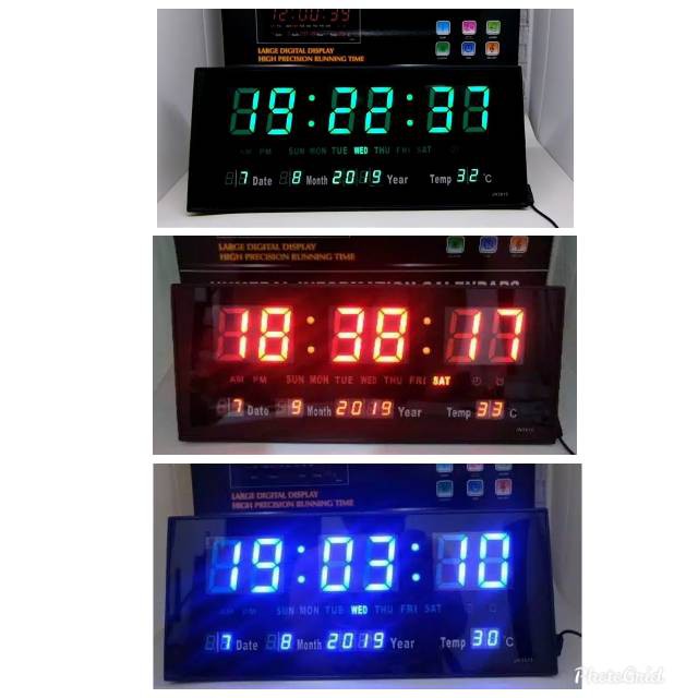 Jual Jam Dinding Digital LED JH3615 Ukuran 36 cm x 15 cm Shopee