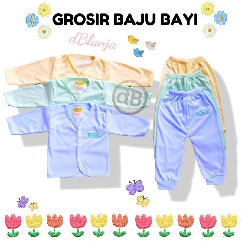 Jual Setelan Baju Bayi Baru Lahir Bahan Katun SNI Halus Lembut Baju