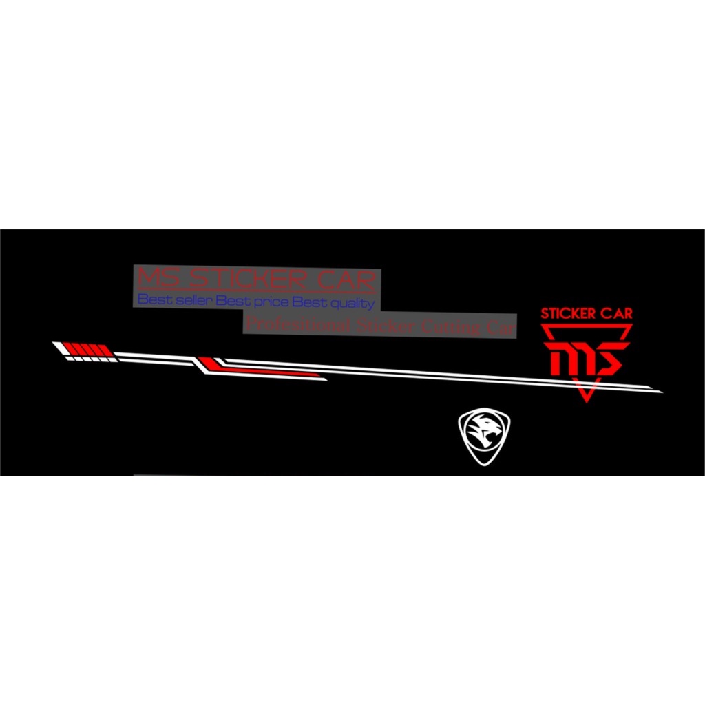 Jual sticker proton stiker sticker mobil proton exora side body best ...