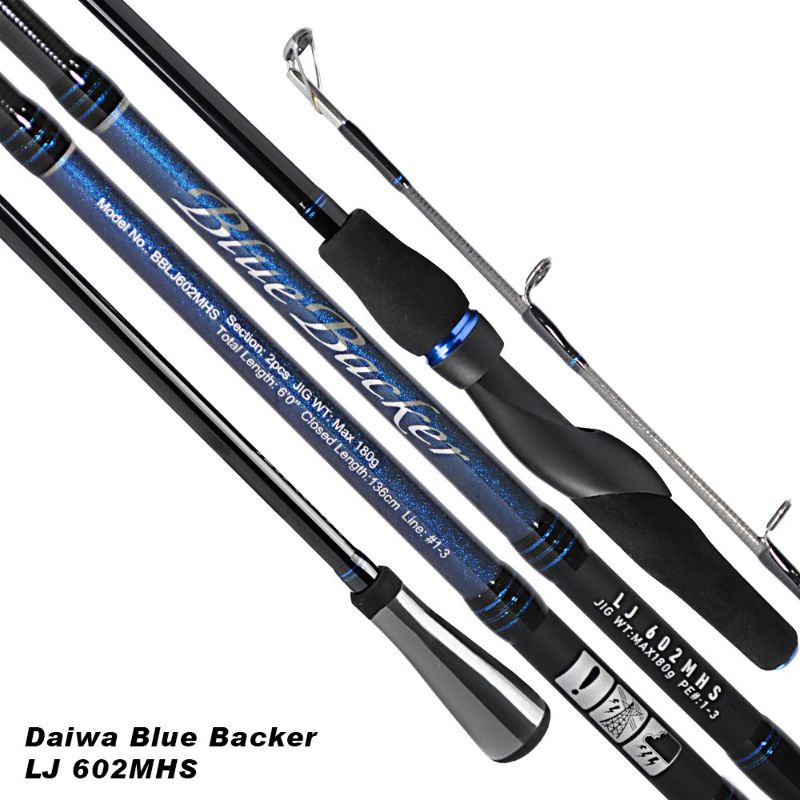 Jual Rod Daiwa Blue backer | Rod Spinning | Rod Overhead | Jigging ...