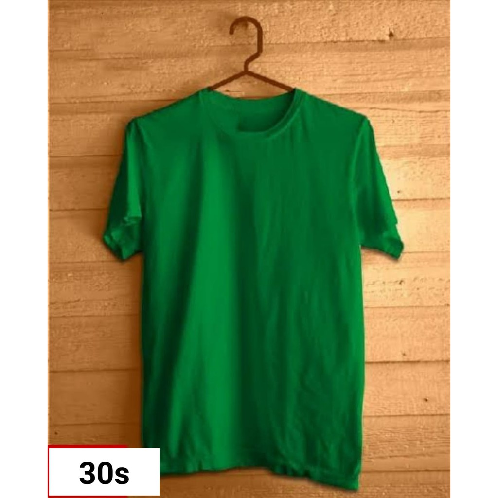 Jual Kaos Polos Cotton Combed 30s Warna Hijau Fuji Size S M L Xl Shopee Indonesia