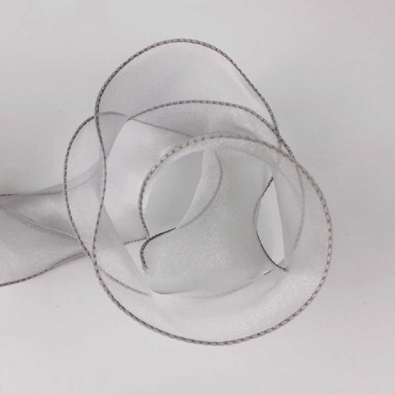 Jual 5meter Pita organza neci fish tail organza ribbon lebar 5cm roll ...