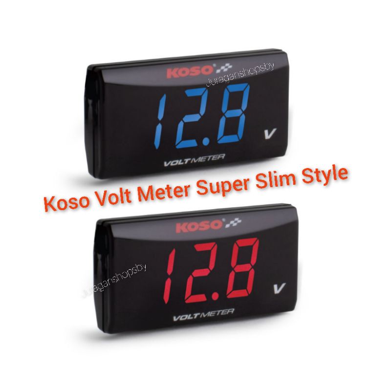 Jual Koso Volt Meter Super slim Original Voltmeter aki motor Shopee