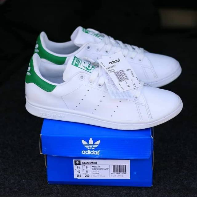 ADIDAS STAN SMITH WHITE GREEN 100 ORIGINAL MADE IN INDONESIA