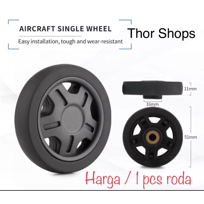 Jual 1 pcs roda koper pengganti double wheel replacement | Shopee Indonesia