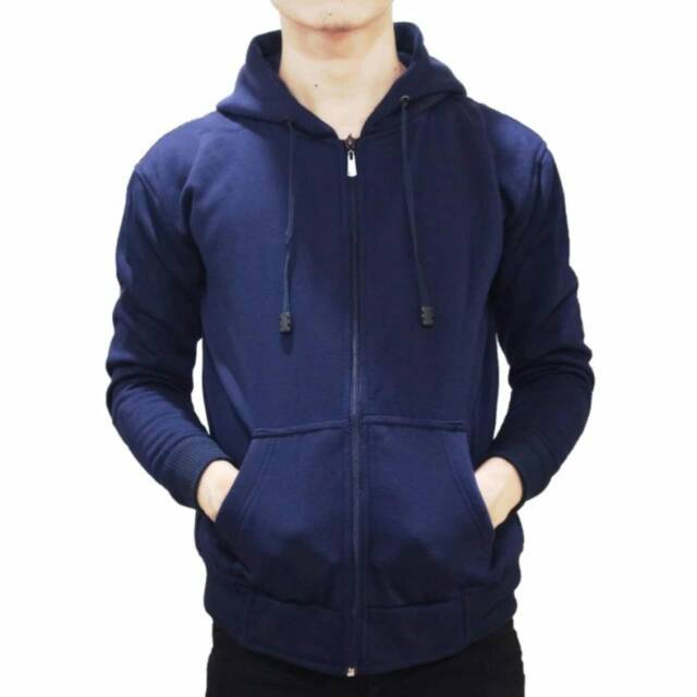 Jaket hoodie navy