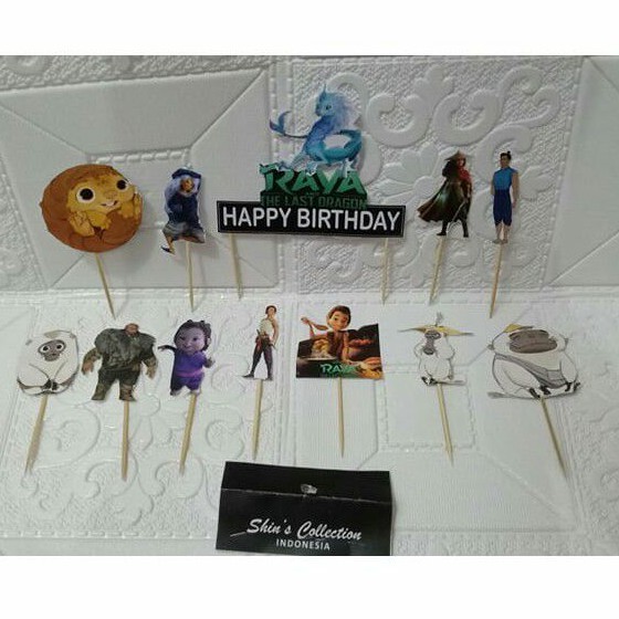 Jual Cake topper Raya 1 set isi 12 pcs | Shopee Indonesia