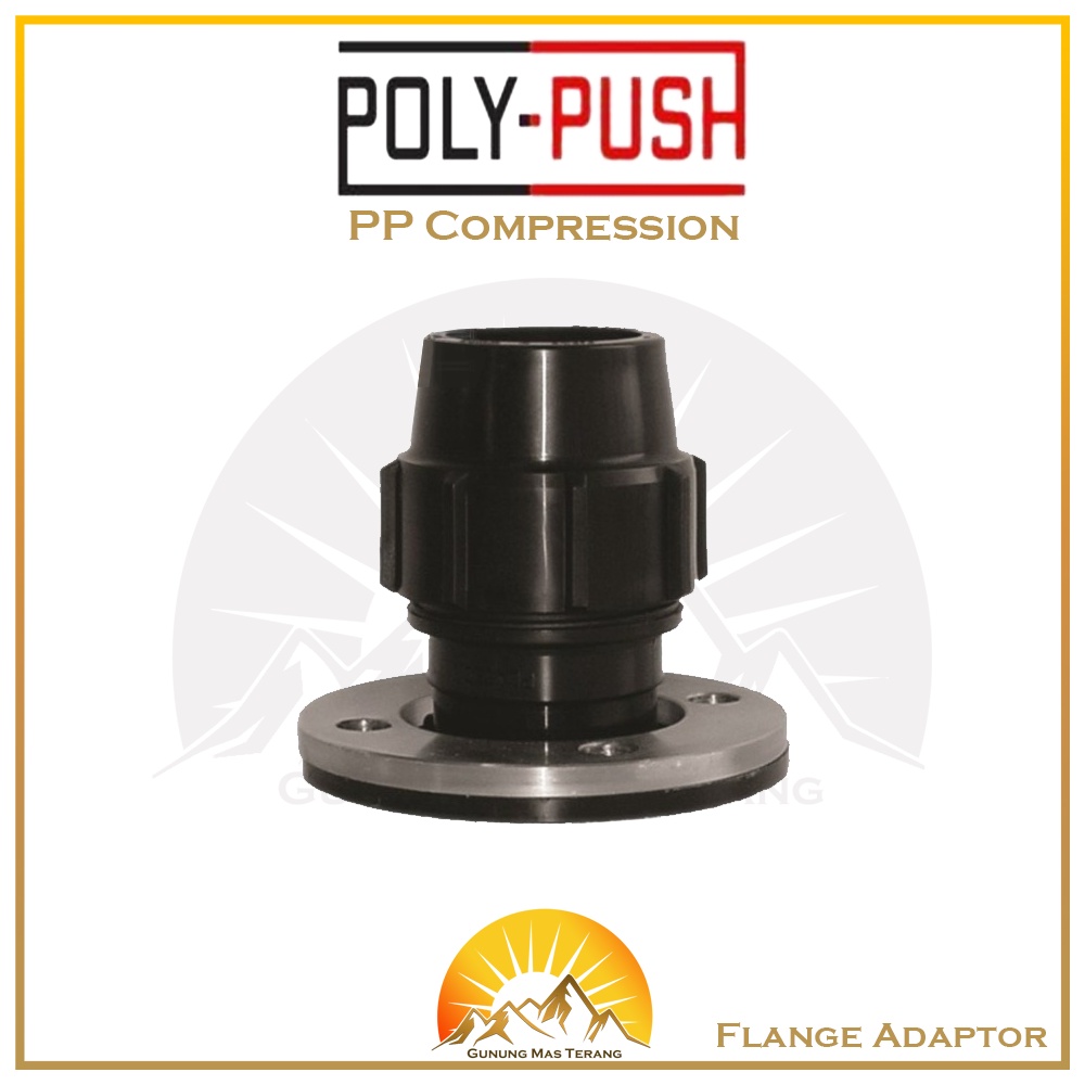 Jual Poly Push Flange Adaptor Compression + Besi PN 16 Size 110 mm 4 In ...