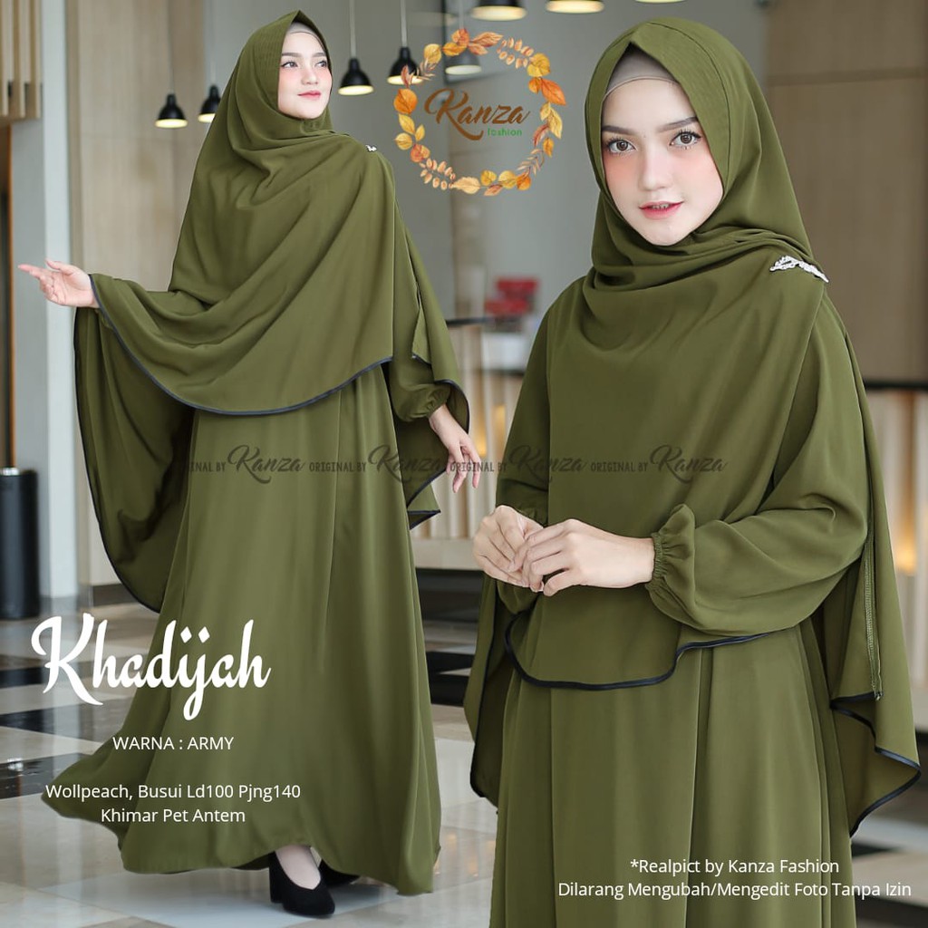 Jual Khadijah Free Hijab/Fashion Muslim/Gamis/Satu Set Hijab/Pakaian ...