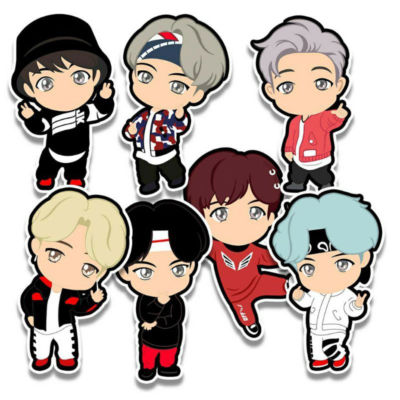 Jual Sticker ARMY BTS BT21 KPOP Stiker lucu | Shopee Indonesia