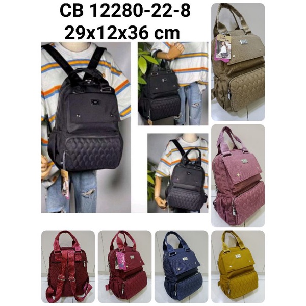 Tas chibao 122800 tas laptop wanita ransel dan jinjing tas ransel 2in1