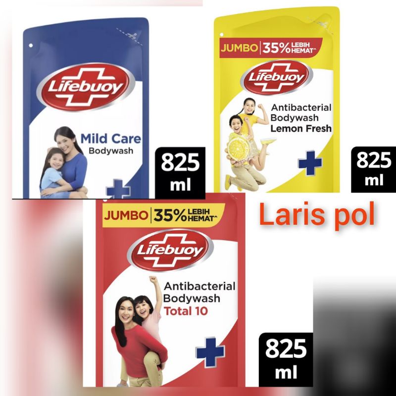 Jual Lifebuoy body wash sabun mandi sabun cair refill 825ml 825 ml