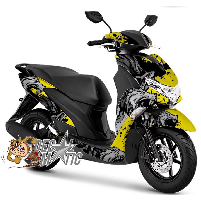 Jual Stiker Decal Full Body Motor Yamaha Freego Free Go Putih Kuning ...