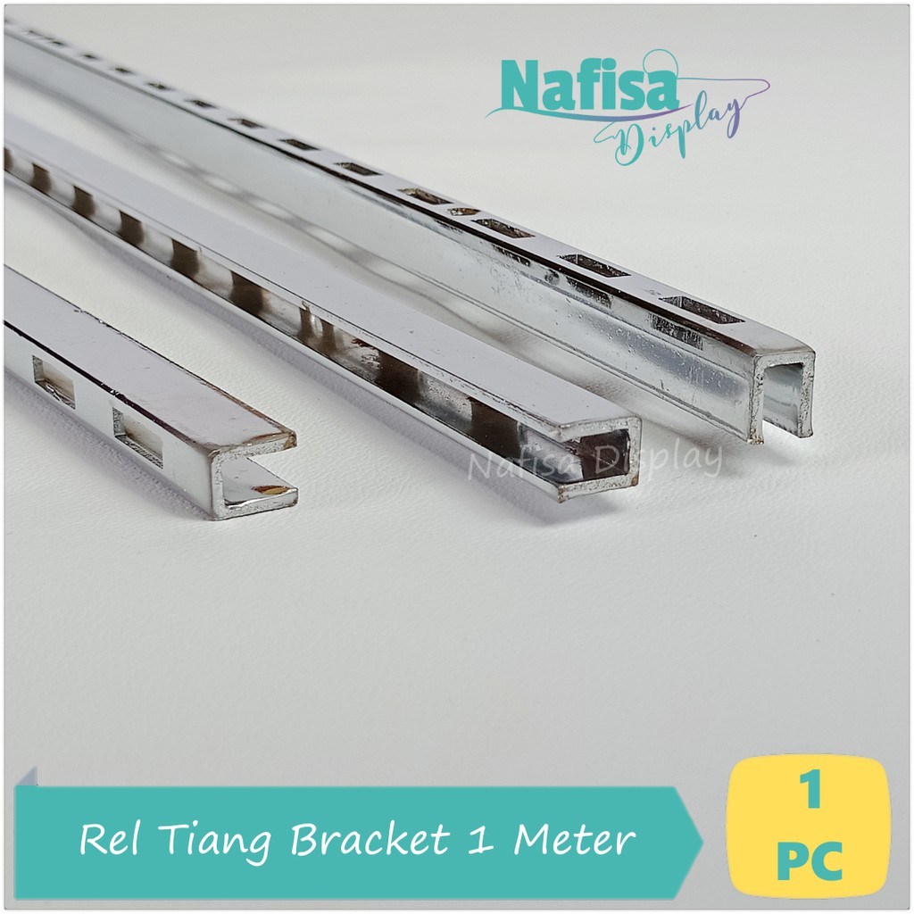 Jual Tiang Bracket Rel Breket 1 Meter Besi Penyangga Rak Dinding Nafisa ...