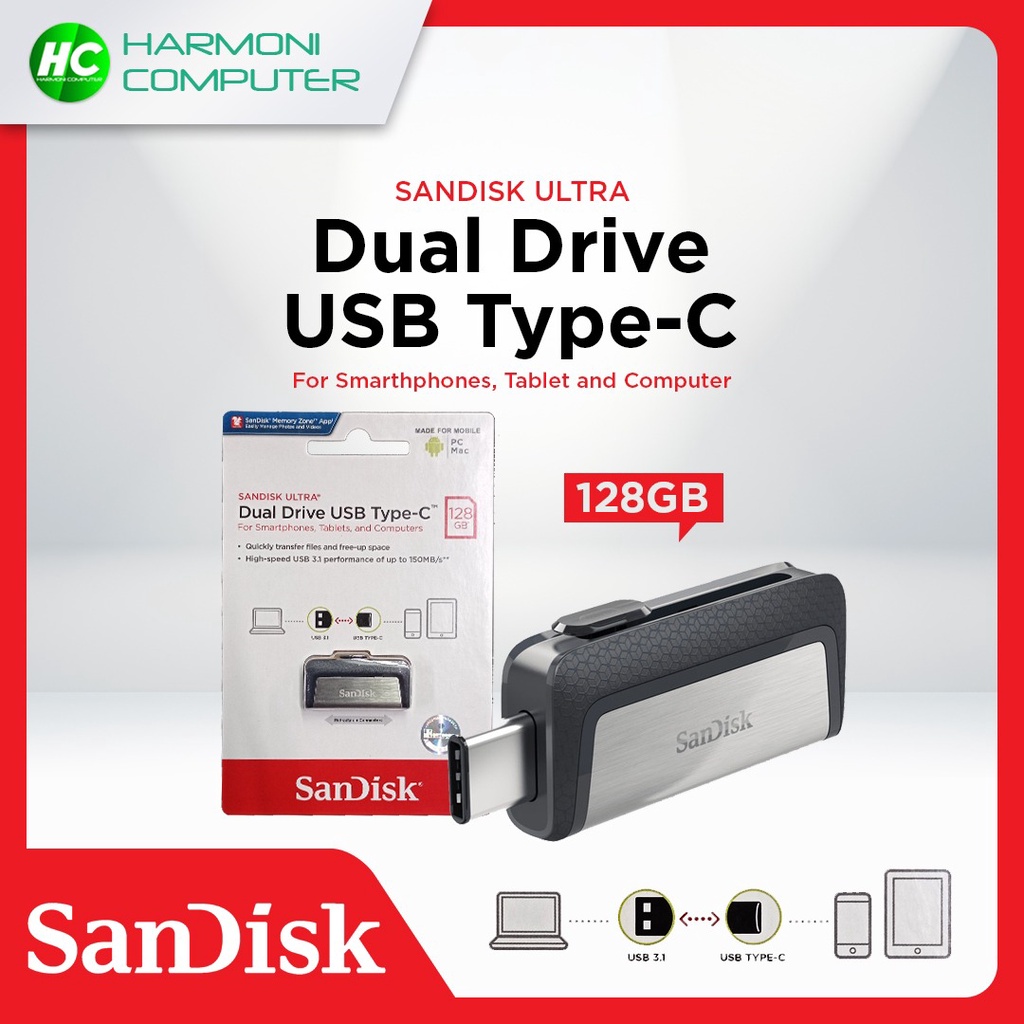 Jual Sandisk Flashdisk Otg Type C 128gb Shopee Indonesia