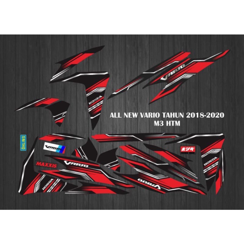 Jual Stiker Striping Decal Variasi Dan Laminasi Honda All New Vario 125150 Th 2018 2020 M3 Mlm 5829