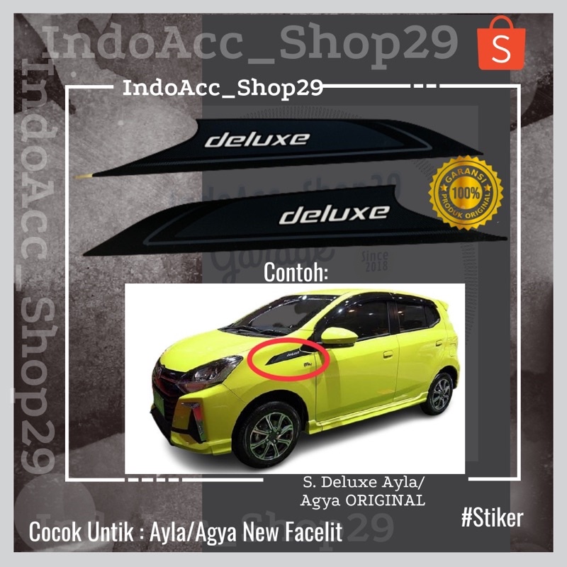 Jual Stiker Deluxe Ayla Agya Facelift 2020 ORIGINAL | Shopee Indonesia