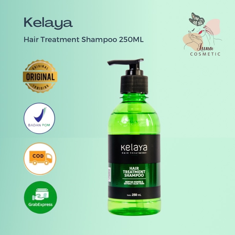 Kelaya Hair Treatment Shampoo / Shampo Sampo Penumbuh Pemanjang Penghitam Rambut Anti Rontok Ketombe