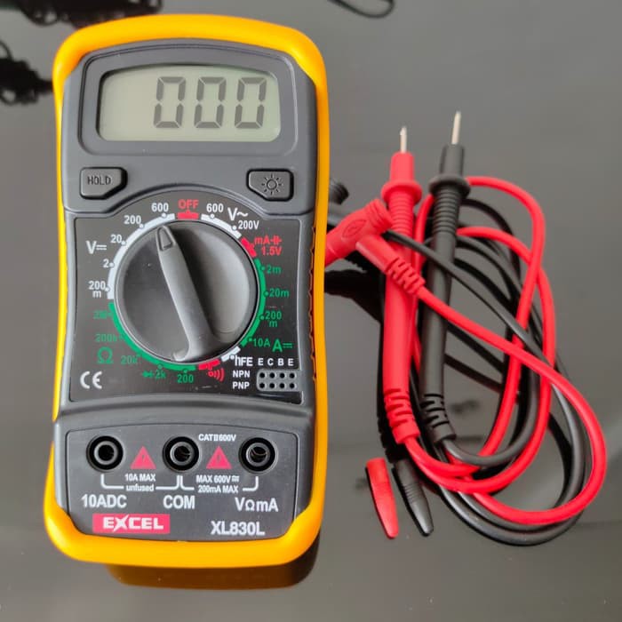 Jual Multimeter Digital Multitester Excel XL830L CATII AVO Volt Amper