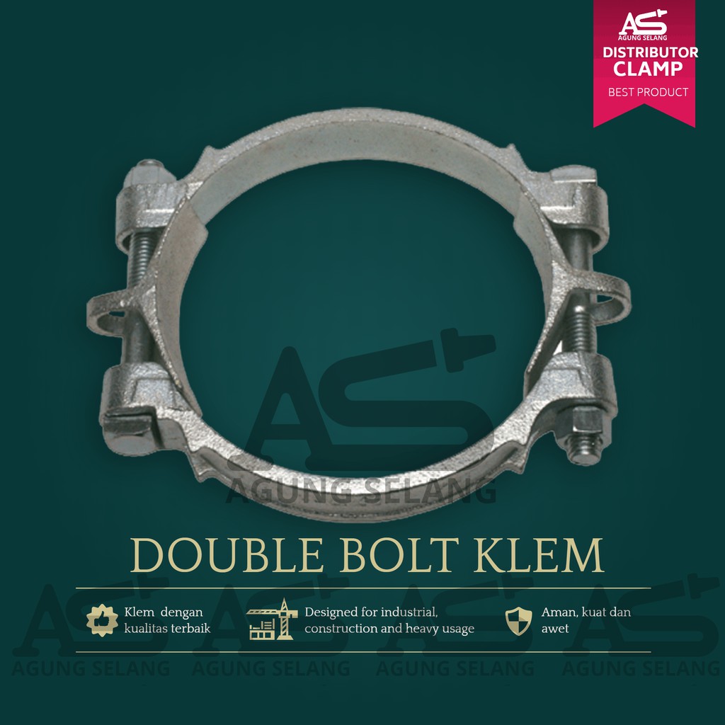 Jual Klem Double Bolt 1 DB 40 Clamp Heavy Duty Besi 1 Inch DB40 Shopee Indonesia