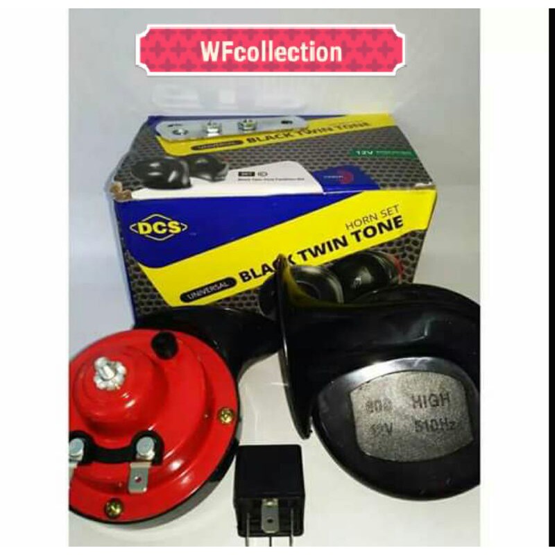 Jual KLAKSON IISI 2 + RELAY KLAKSON KEONG MOBIL DCS TWIN TONE 12 VOLT