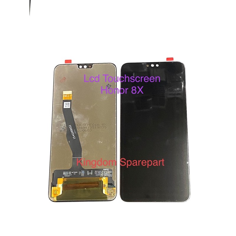KIT) Copri Batteria + biadesivo + lente compatibile per Huawei View 10 LITE/Honor 8X / JSN-L11 JSN-L21 JSN-L22 n.1 Vetro Posteriore Back Cover Retro Scocca + adesivo + Lente con cornice blu