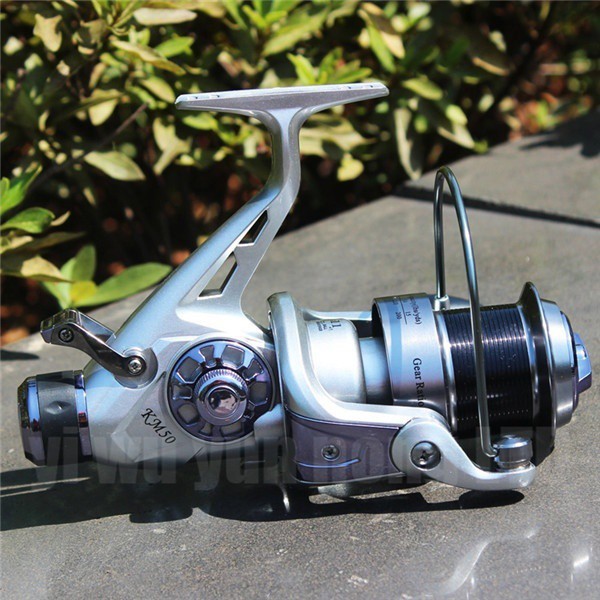 Sougayilang Spinning Fishing Reel 5.2:1 Dual Brake Feeder 11+1BB