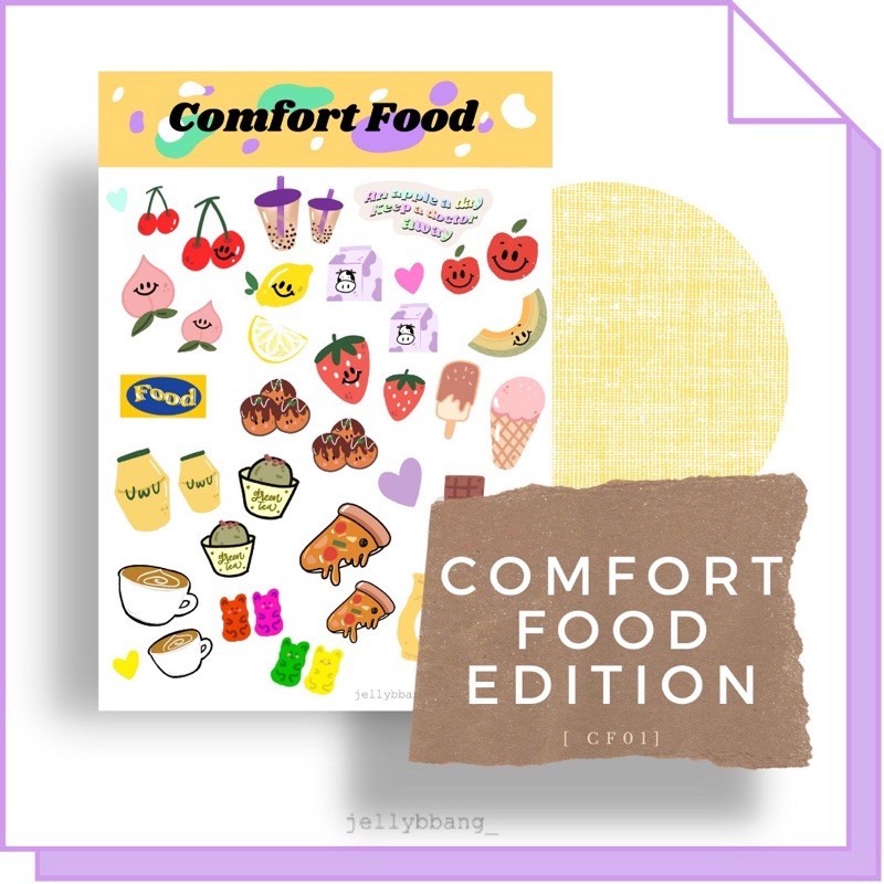 Jual Journal sticker COMFORT FOOD EDITION STICKER | Shopee Indonesia