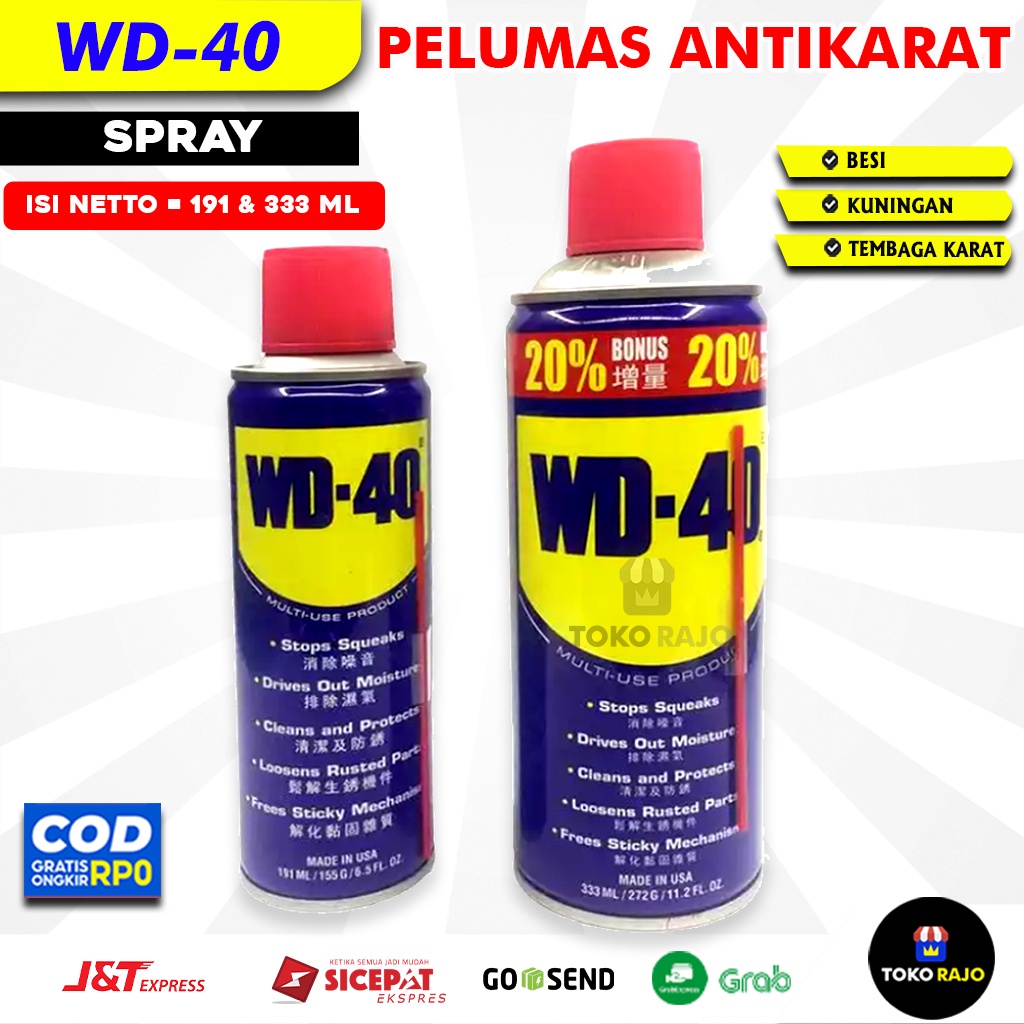 Jual WD40 WD 40 191ML 333ML WD-40 191 333 ML PELUMAS ANTI KARAT SPRAY ...