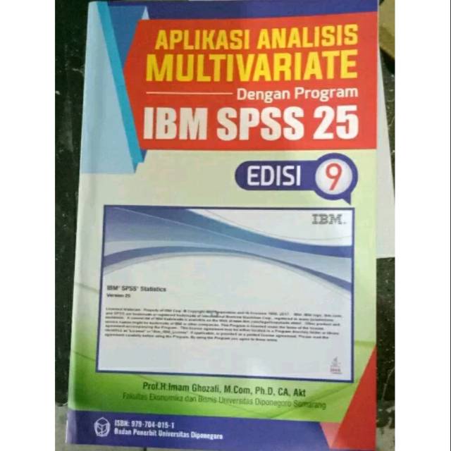 Jual Buku Aplikasi Analisis Multivariate Dengan Program IBM SPSS 25 ...