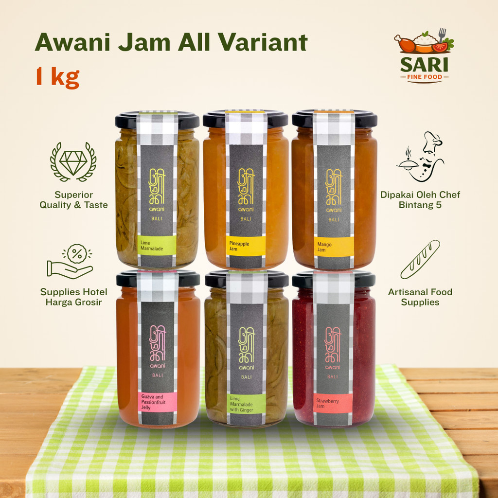 Jual Awani Jam Selai Olesan Roti Buah Tropis Aneka Varian Rasa Alami ...