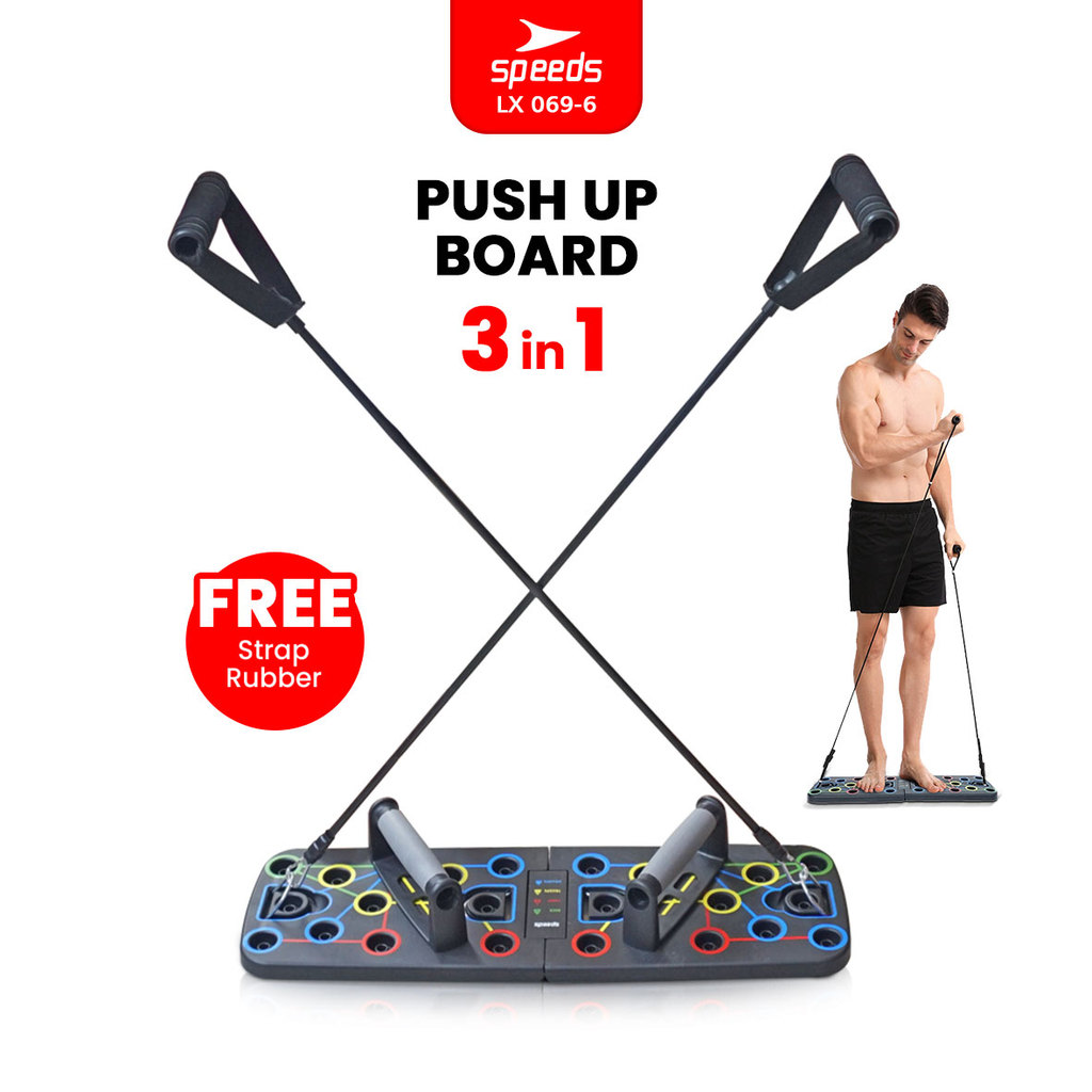 SPEEDS Push Up Stand Bar Alat Bantu Push Up Untuk Olahraga Fitness 069-6