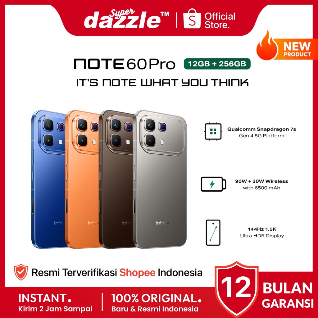 Jual HP INFINIX Note 60 Pro 5G 12/256 8/256 GB Original Garansi Resmi ...