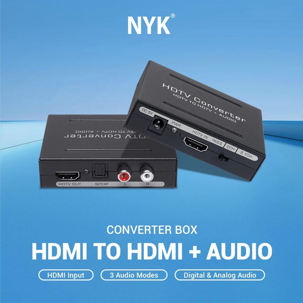 NYK Converter BOX HDMI to HDMI Audio extractor Digital Analog COD (6)