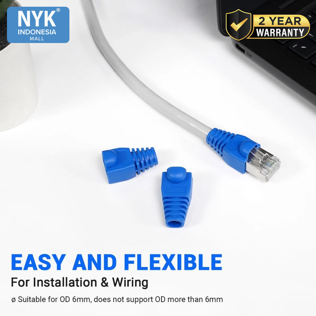 NYK Plug Boot RJ45 Cover Case Kabel LAN PB R isi 50 PCS (3)