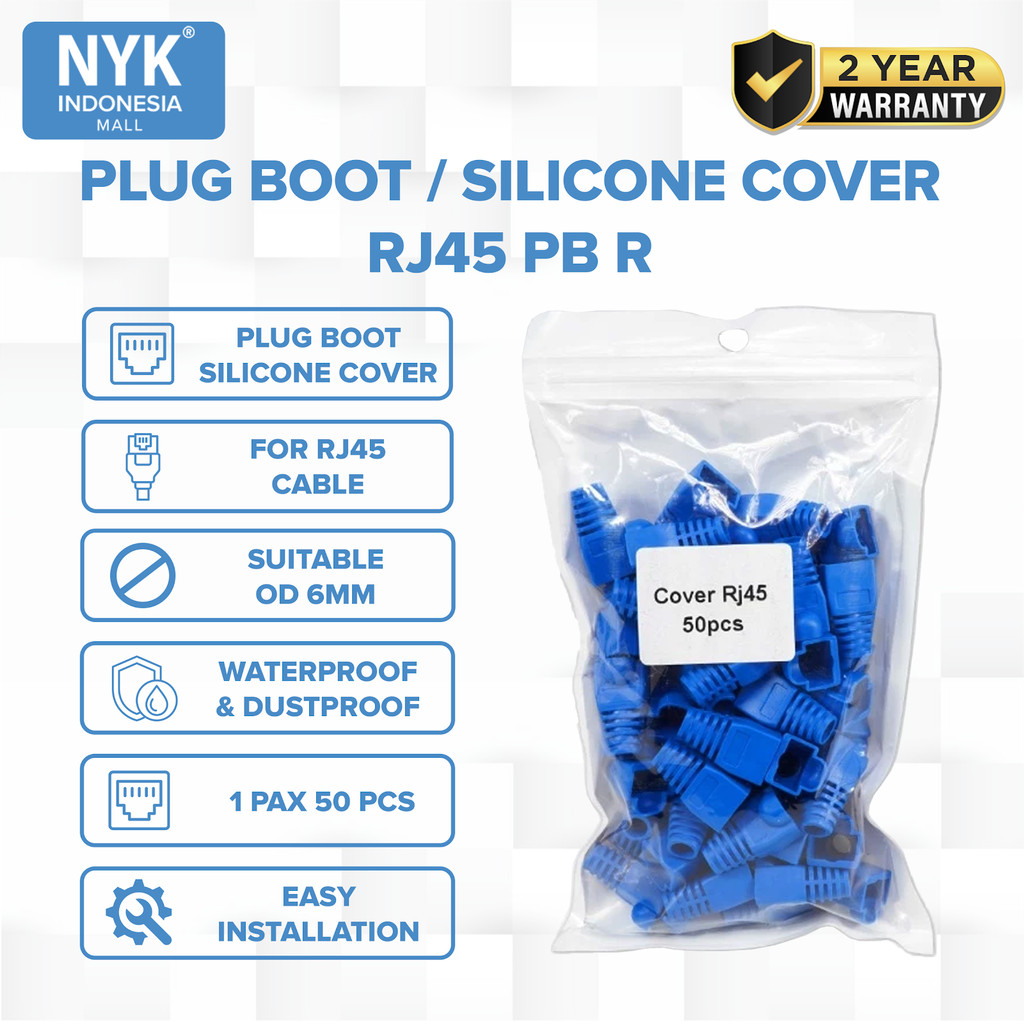 NYK Plug Boot RJ45 Cover Case Kabel LAN PB R isi 50 PCS (2)