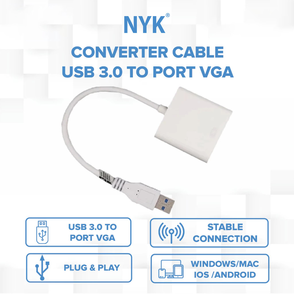 NYK Converter Kabel USB 3.0 to Port VGA COD (6)