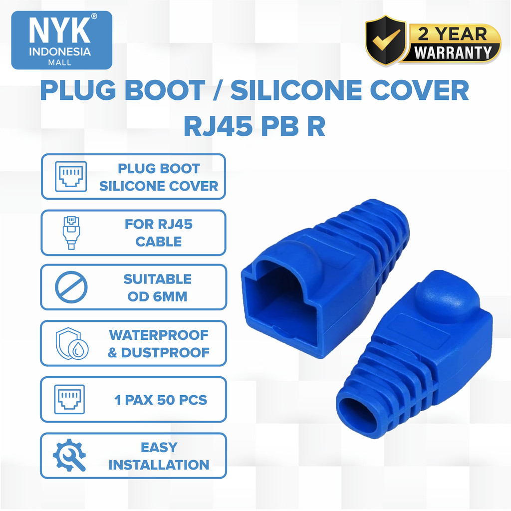 NYK Plug Boot RJ45 Cover Case Kabel LAN PB R isi 50 PCS (6)