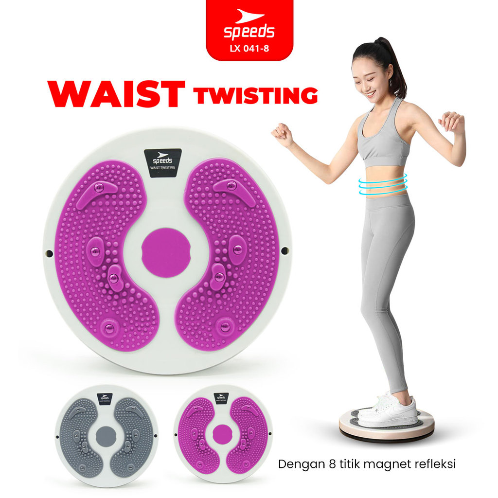 SPEEDS Waist Twisting Magnetic Alat Olahraga Pengecil Perut Alat Olahraga Putar Pelangsing Tubuh Magnetic Trimmer Jogging Body Plate  Magnetic Trimmer 041-8