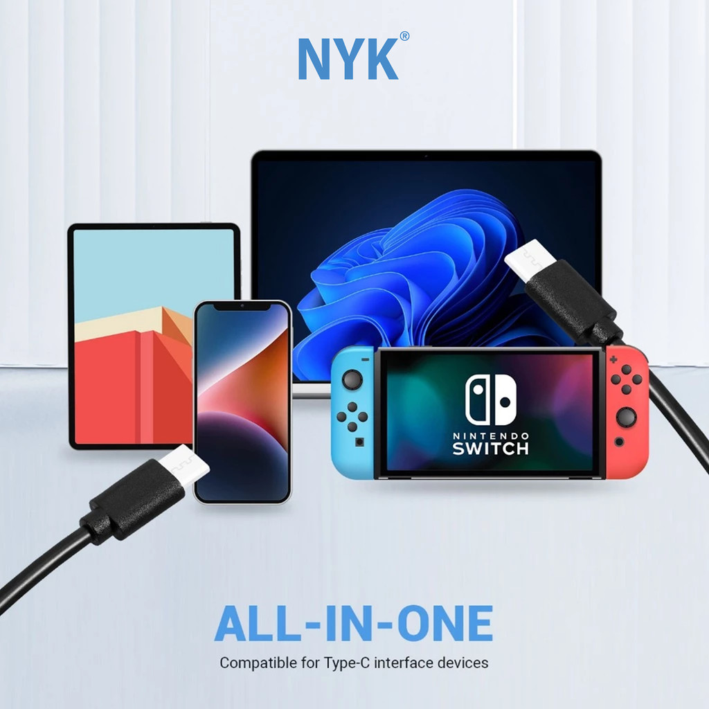 NYK Kabel Type C to Type C Multi Device Support Charging 50 Cm COD (6)