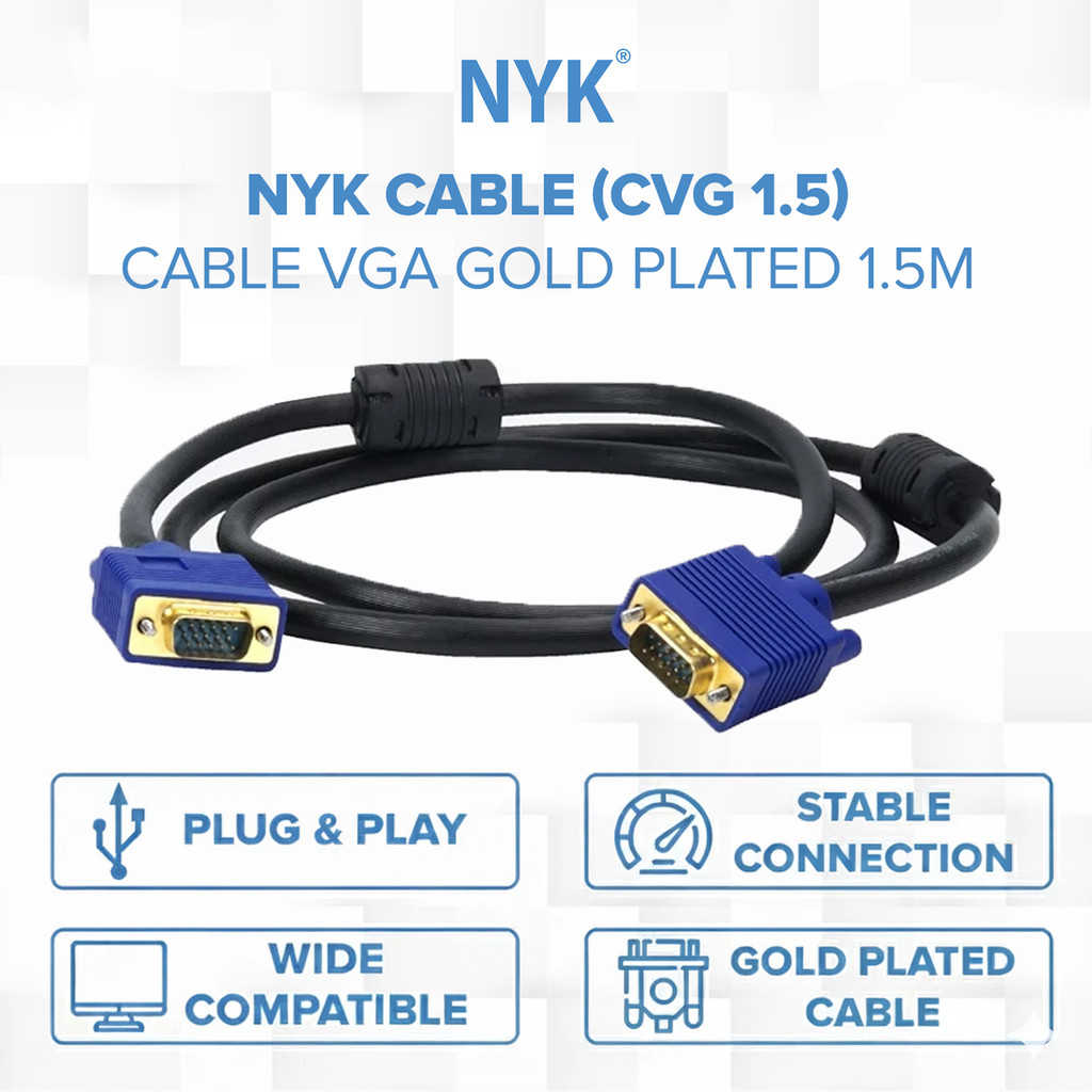 NYK Kabel VGA 1.5 Meter GOLD PLATE COD (2)