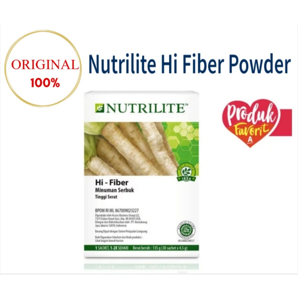 Jual Nutrilite Hi Fiber Powder 30 sachet minuman berserat tinggi Amway ...