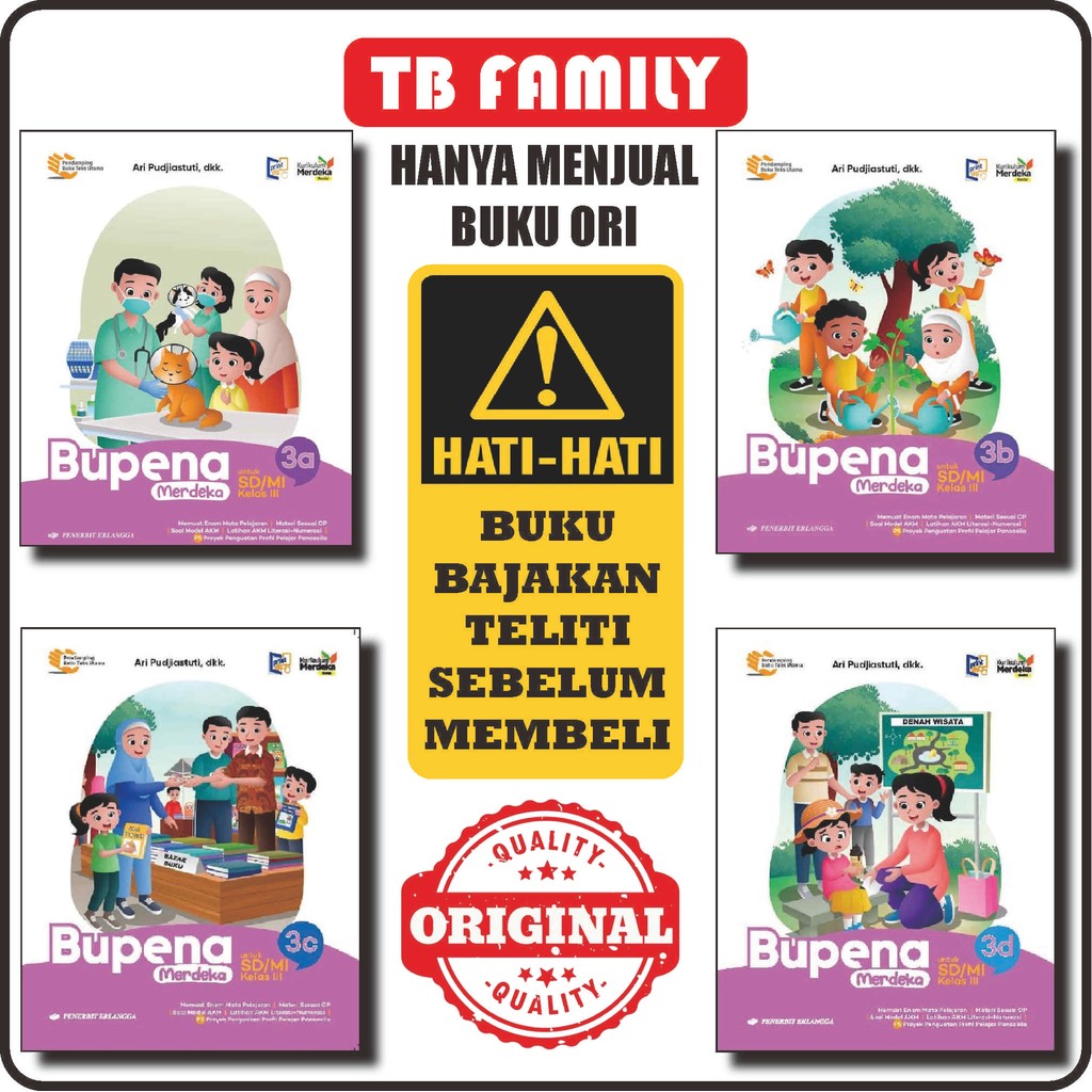 Jual Buku Bupena Merdeka 3A 3B 3C 3D Revisi Kelas 3 SD/MI Penerbit ...