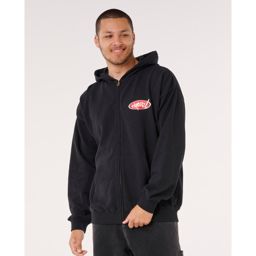 Jual Rip Curl Men Rip Script Zip Through Hood - Black | Shopee Indonesia
