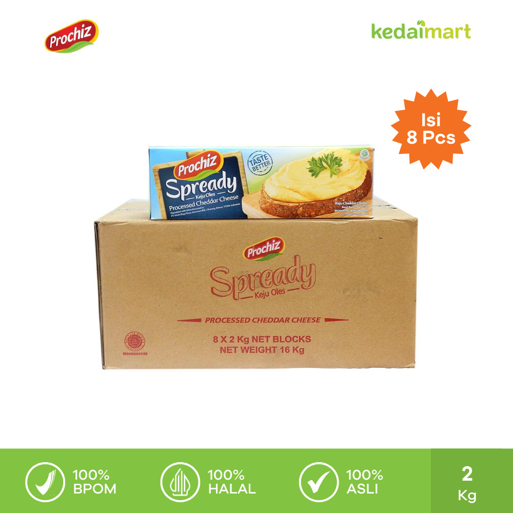 Jual Prochiz Keju Spready 2 Kg Dus Isi 8 | Shopee Indonesia