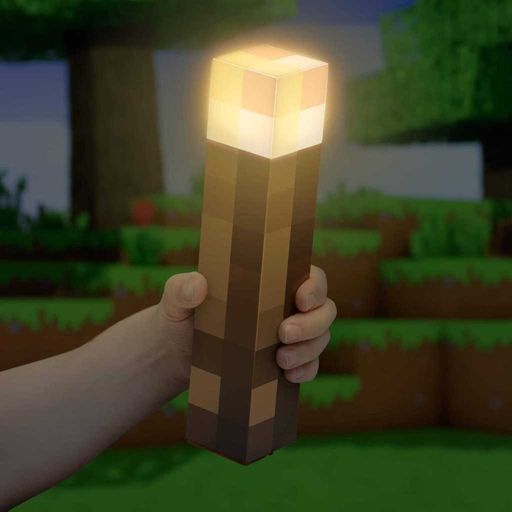 Jual Lampu LED Minecraft Torch Night Light Recharge Warm White - MC ...