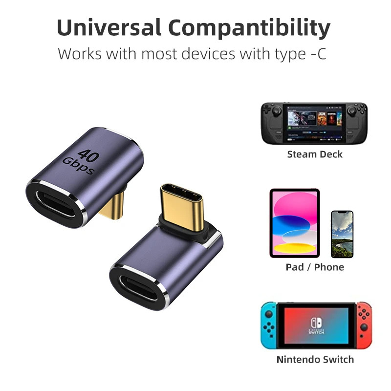 Jual AOLLON OTG USB Type C Head Up and Down 40Gbps Adapter Converter ...